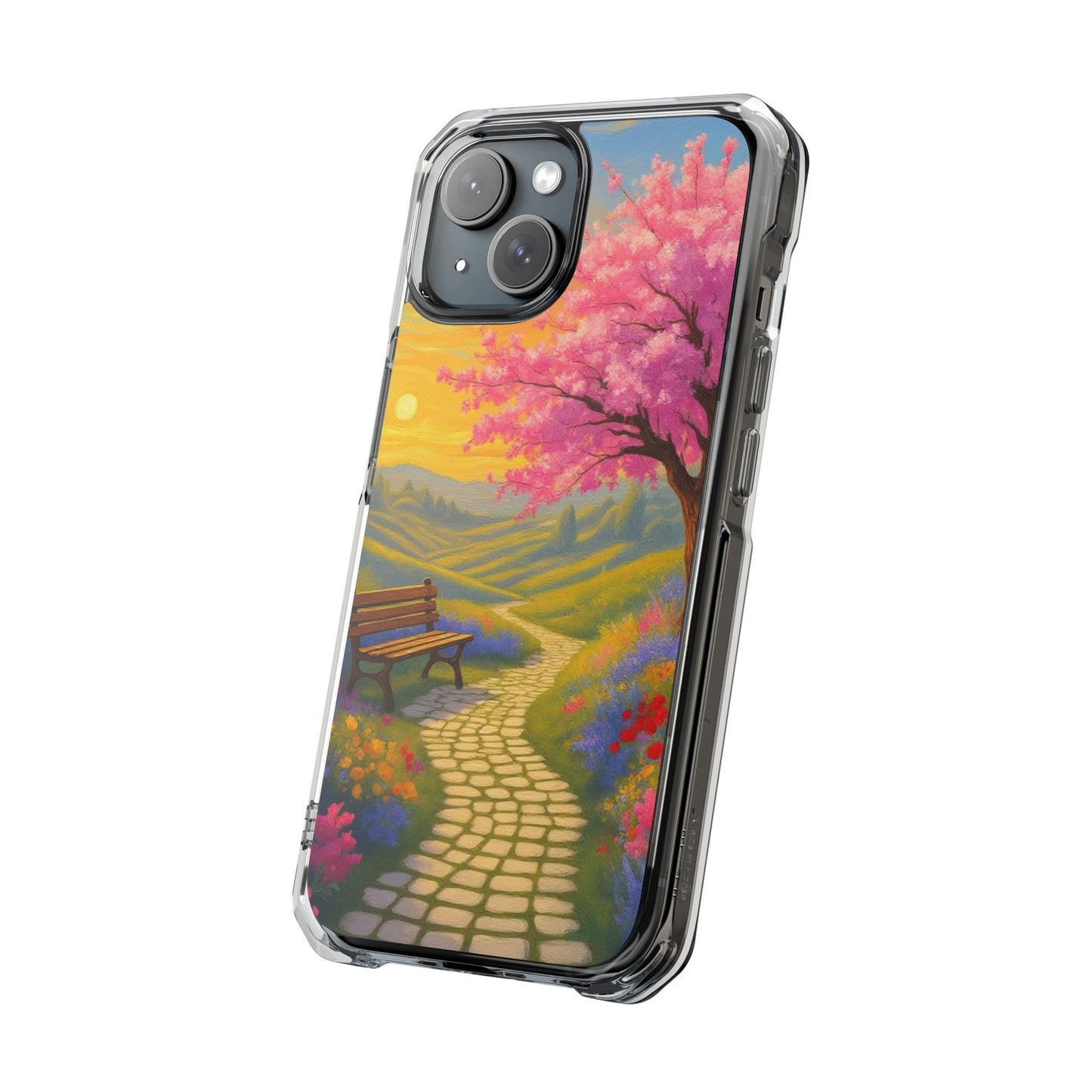 Spring Serenity: Sunset Promenade Magnetic Phone Case