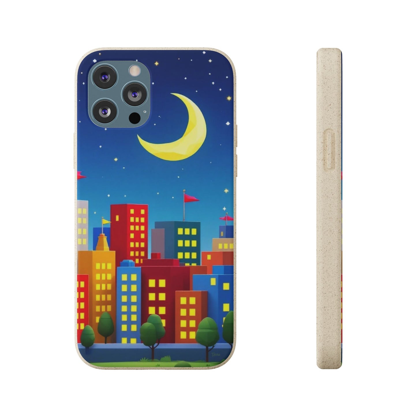 City Dreams Under the Moonlight Biodegradable Phone Case
