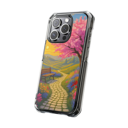 Spring Serenity: Sunset Promenade Magnetic Phone Case