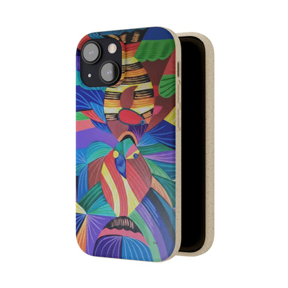 Neon Reef Kissed Abstract Tropical fish Canvas Phone case