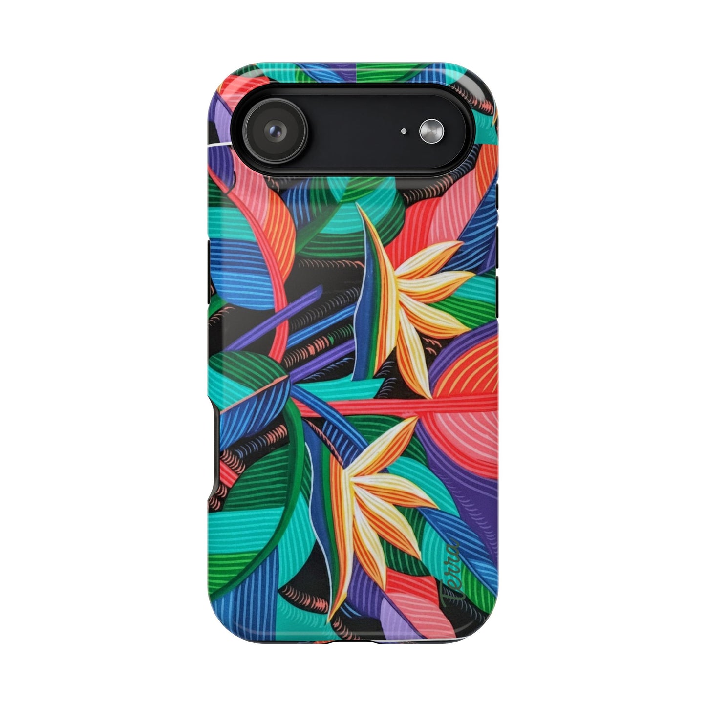 Neon Bird-of-Paradise Jungle | Magnetic Impact-Resistant Case, MagSafe Compatible, Dual-Layer Protection