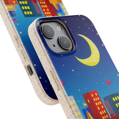 City Dreams Under the Moonlight Biodegradable Phone Case
